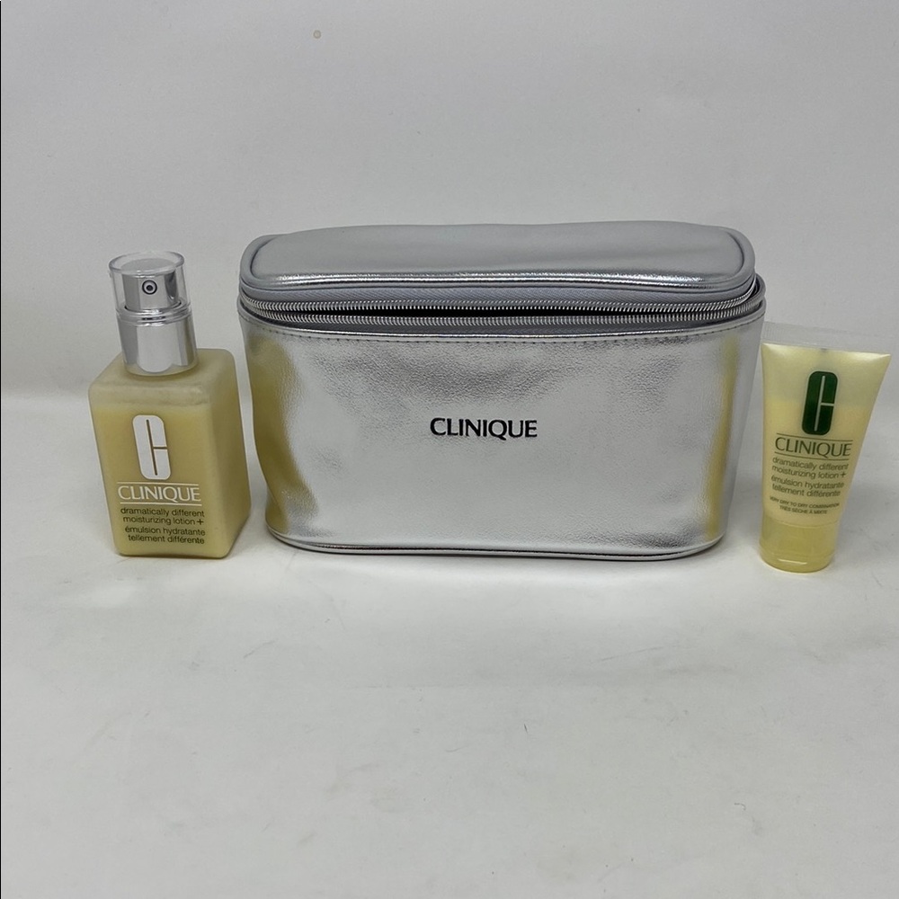 Clinique Skincare Duo with Silver Pouch